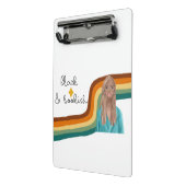 Schwarz und Buchrücken Mini Klemmbrett (Gewinkelt2)