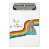 Schwarz und Buchrücken Mini Klemmbrett (Vorderseite)