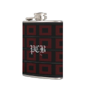 Schwarz und Burgandy Zeitgenössische Flasche (pcb) Flachmann (Links)