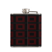 Schwarz und Burgandy Zeitgenössische Flasche (pcb) Flachmann (Rückseite)