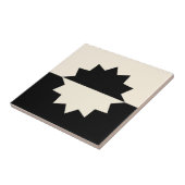 Schwarz und Crea Sun Mid Century Moderne Fliese (Seite)