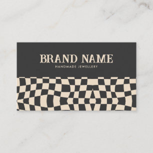 Schwarz und Creme Retro Bold Spaß Visitenkarte