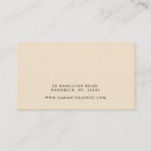 Schwarz und Creme Retro Fett Spaß Visitenkarte (Rückseite)