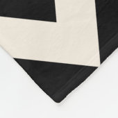 Schwarz und Creme weiß Zickzack, Zigzag Herringbon Fleecedecke (Ecke)