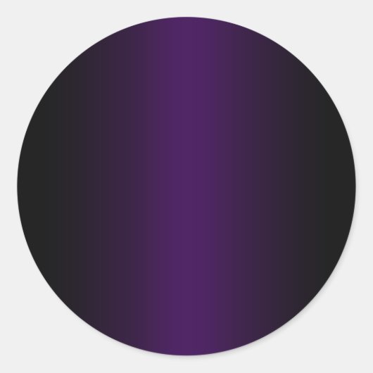 Schwarz und Dunkel, Lila Gradient Blank Runder Aufkleber (Vorderseite)