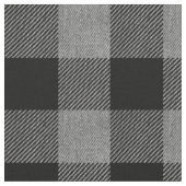 Schwarz und Dunkelgrau Buffalo Kariert große Karo Stoff (Nahaufnahme)