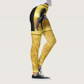 Schwarz und ein weißes Pferd, das kämpft Leggings (Rechts)