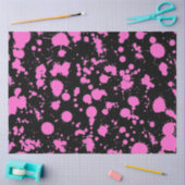 Schwarz und Fuschia Spritzer Malerische Kunst Seidenpapier (Basteln)