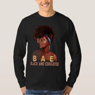 Schwarz und gebildet Afro Melanin Queen African Bl T-Shirt