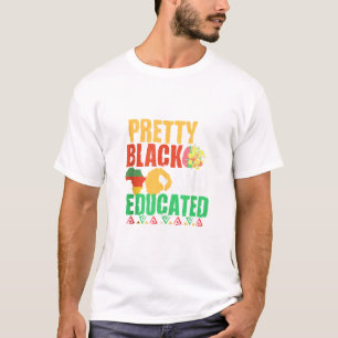 Schwarz und gebildet stolz T-Shirt