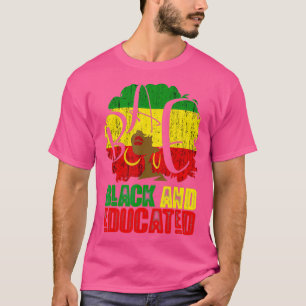 Schwarz und gebildetes Melanin Afrikanischer Ameri T-Shirt