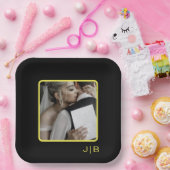 Schwarz und gelb anpassbar pappteller (Party)