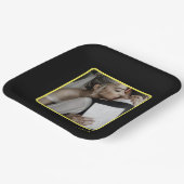 Schwarz und gelb anpassbar pappteller (Gewinkelt)