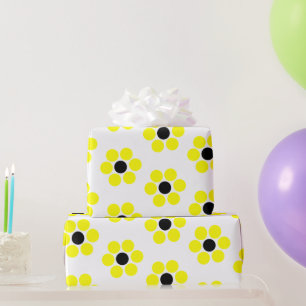 Schwarz und Gelb, einfach, modern Retro Geschenkpapier