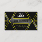 Schwarz und gelb leuchtend mit Coolem Logo Visitenkarte (Vorderseite)