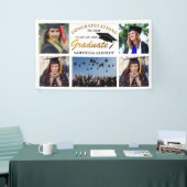 Schwarz und Gold 2025 Abschluss 5 FotoCollage Banner (Messeveranstaltung)