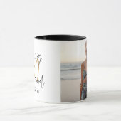 Schwarz und Gold 30. Geburtstag modernes Drehbuch  Tasse (Zentrum)