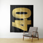 Schwarz und Gold 40. Geburtstag Wandteppich (Beispiel)