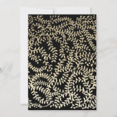 Schwarz und Gold 50. Geburtstag Einladung (Rückseite)