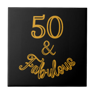 Schwarz und Gold 50 und fabelhaft Fliese