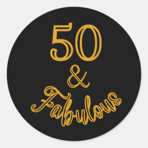 Schwarz und Gold 50 und fabelhafter Aufkleber