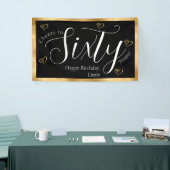 Schwarz und Gold 60. Geburtstag Banner (Messeveranstaltung)