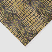 SCHWARZ UND GOLD ALLIGATOR HAUT AUSSEHEN SEIDENPAPIER (Ausschnitt)