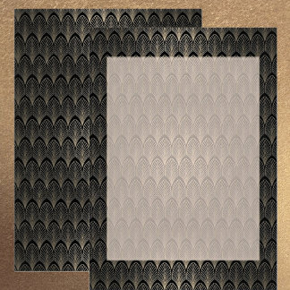 Schwarz und Gold Art Deco Einladung