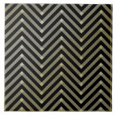Schwarz und Gold Art Deco Fliese (Vorderseite)