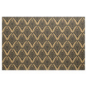 Schwarz und Gold Art Deco Lüftermuster Blume Stoff (Fat Quarter (45,7 x 55,9 cm))