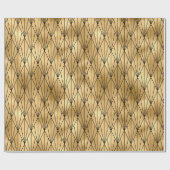 Schwarz und Gold Art Deco Muster Geschenkpapier (Flach)