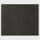 Schwarz und Gold Art Deco Muster Geschenkpapier (Flach)