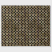 Schwarz und Gold Art Deco Muster Geschenkpapier (Flach)