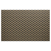 Schwarz und Gold Art Deco Muster Stoff (Yard (91,4 cm))
