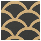 Schwarz und Gold Art Deco Muster Stoff (Nahaufnahme)