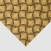 Schwarz und Gold Art Deco skallopiert Seidenpapier (Ausschnitt)