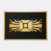 Schwarz und Gold Art Deco Stil Rug/Door Mat. Fußmatte (Vorderseite)
