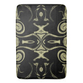 Schwarz und Gold Badematte (Vorderseite Vertikal)