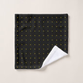 Schwarz und Gold Badetuch Set (Waschlappen)