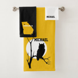 Schwarz und Gold Badhandtuch Set