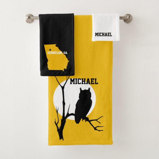 Schwarz und Gold Badhandtuch Set (Insitu)