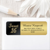 Schwarz und Gold, bedruckte Diamanten Sweet 16 (Insitu)