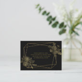 Schwarz und Gold Begleitkarte (Stehend Vorderseite)