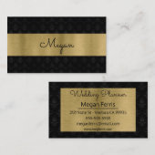 Schwarz und Gold Beruflich Visitenkarte (Vorne/Hinten)