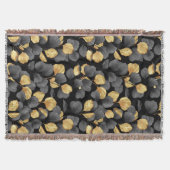 Schwarz und Gold Blätter. Muster Decke (Vorderseite)
