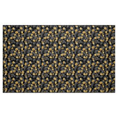 Schwarz und Gold Blätter. Muster Stoff (Fat Quarter (45,7 x 55,9 cm))