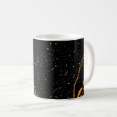 Schwarz und Gold Classic Kaffeetasse (VorderseiteRechts)