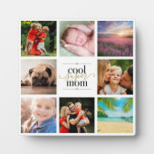 Schwarz und Gold Cool Super Mama 8 FotoCollage Fotoplatte (Vorderseite)