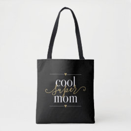Schwarz und Gold Cool Super Mama Moderne Elegant Tasche
