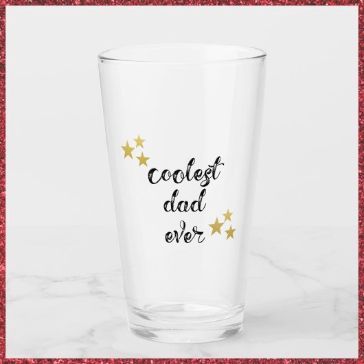 Schwarz und Gold Cooler Vater je Shotglas Glas